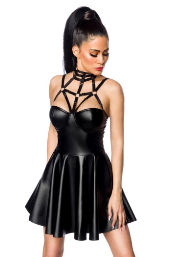 Harness-Wetlook-Minidress 18266 - XL/2XL