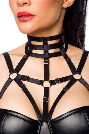 Harness-Wetlook-Minikleid 18266 - XL/2XL