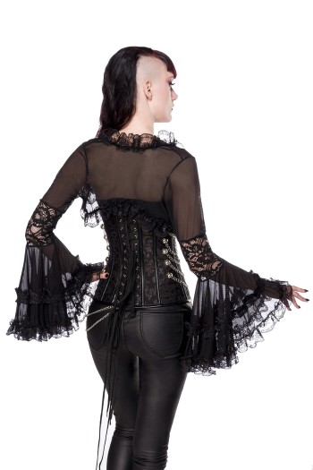 Gothic-Bolero mit Spitze 90009 - 3XL