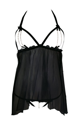 schwarzes Chemise Lilith - L