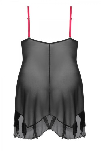 black/pink chemise AA051980 - 5XL/6XL