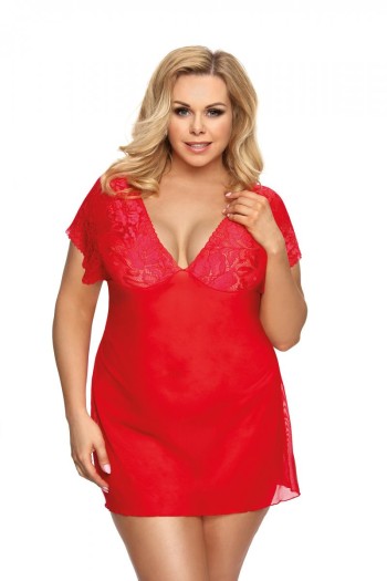 rotes Chemise AA051992 - 3XL/4XL