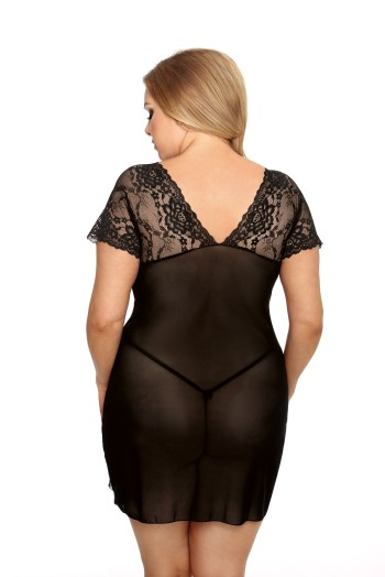 schwarzes Chemise AA052102 - 5XL/6XL