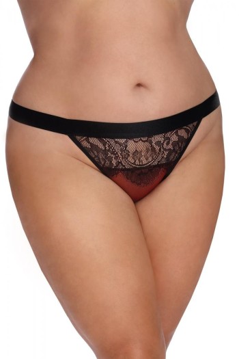 dunkelroter Knickers mit Spitze AA052934 - 5XL/6XL