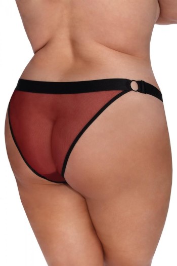 dunkelroter Knickers mit Spitze AA052934 - 3XL/4XL