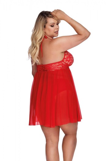 rotes Babydoll AA052973 - 5XL/6XL