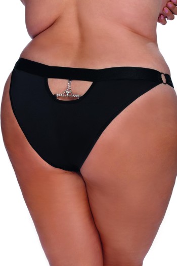 schwarzer Knickers mit Spitze AA053643 - XL/2XL