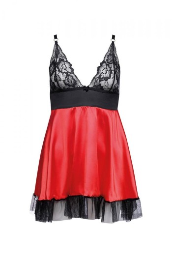 schwarz/rotes Chemise AA052280 - S/M