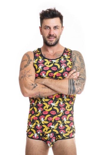 Herren Tank Top 053693 Banana - M