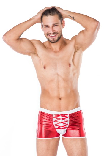 rot/weiße Boxershorts MC/9091 2XL/3XL