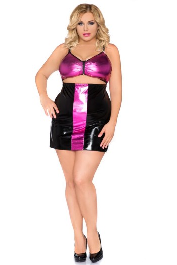 black/purple Chemise SB/1017 54/56 Sexy Base