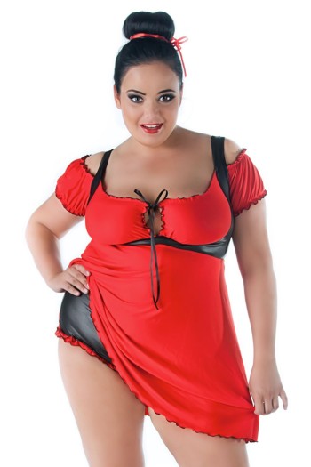 rotes Chemise SW/110 38/40 Andalea Sexy Work Kollektion