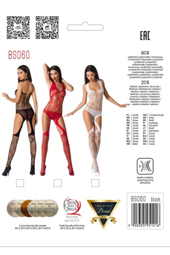 roter Bodystocking BS060 von Passion