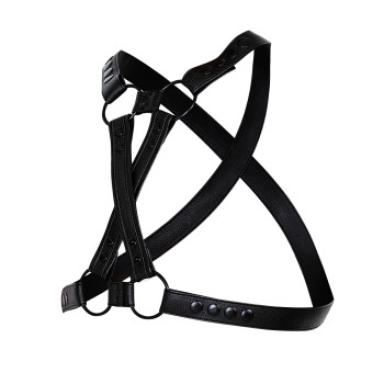 schwarzer Brust-Harness 06 - OS