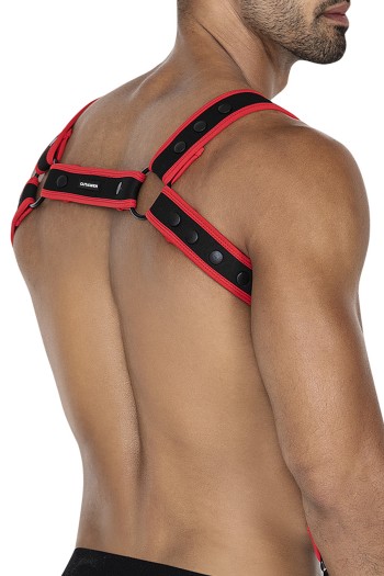 schwarz/roter Brust-Harness 05 - OS