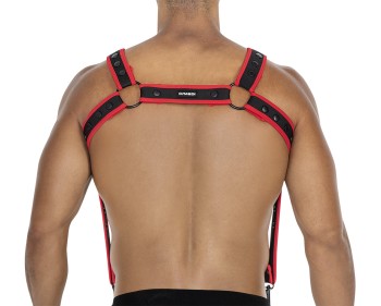 schwarz/roter Brust-Harness 05 - OS