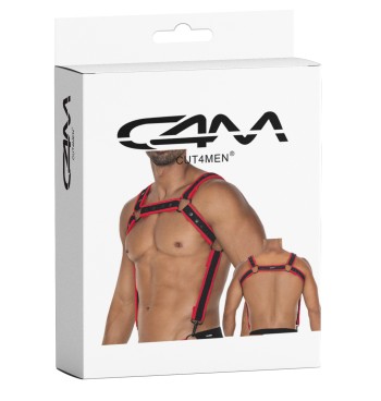 black/red chest harness 05 - OS