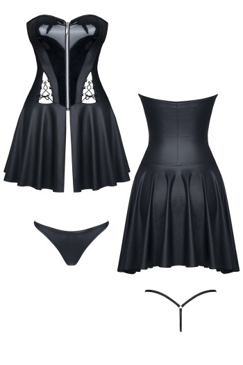 schwarzes Minikleid Rita - XL