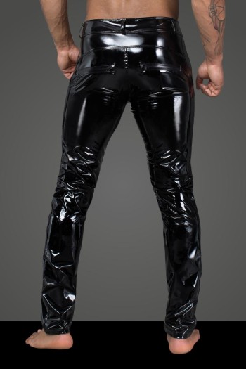 Men's long pants made of elastic PVC H060 - S