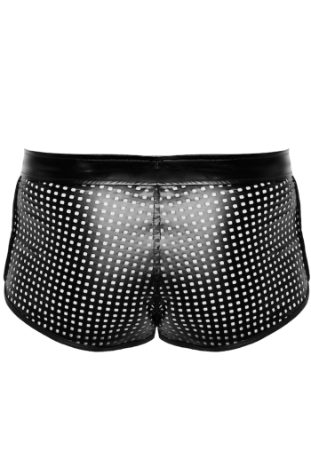 black wetlook Shorts H079 - S