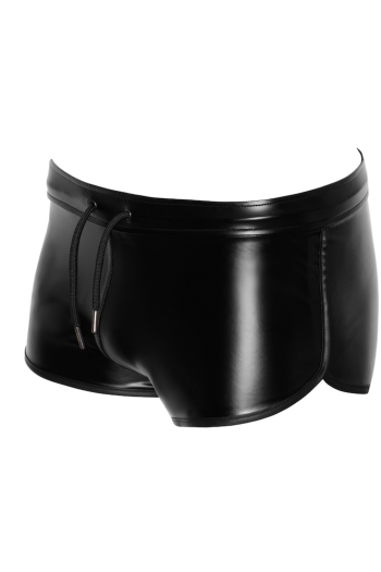 black wetlook Shorts H080 - M