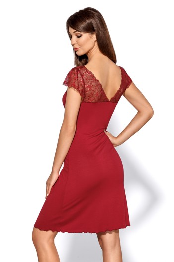 Nachtkleid Helen Burgund L