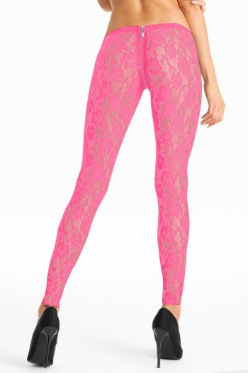 pink lace Leggins LG008 - M