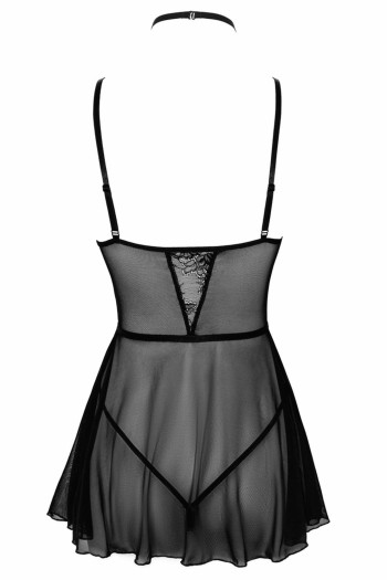 KISS249 Negligee aus Netz und Spitze - L/XL