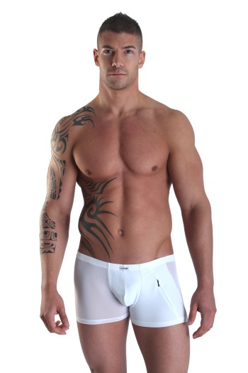 weißer Herren Boxer Open Heart S von Look Me