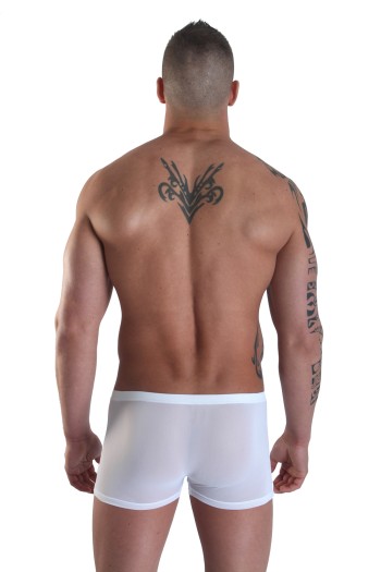 weißer Herren Boxer Open Heart S von Look Me