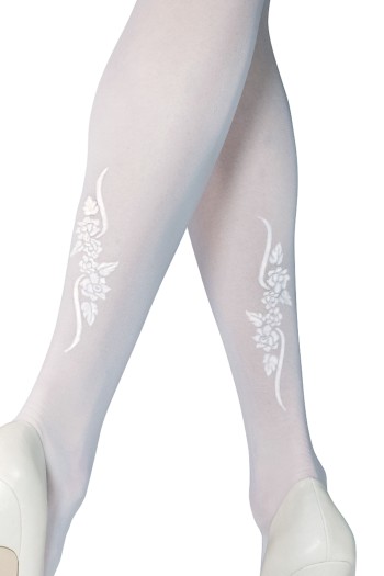 white Hold-ups Stockings Lisa T3/4