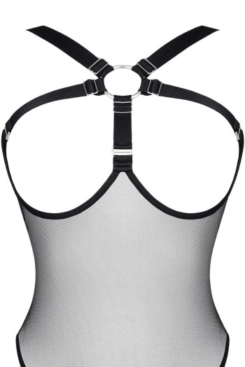 schwarzer Body ouvert LXAbril001 - XL