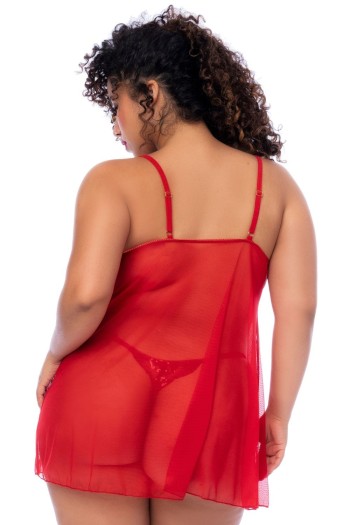 rotes Babydoll - MAL7559XRED - XL/2XL