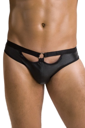 schwarzer Männer Slip ouvert 041 - L/XL