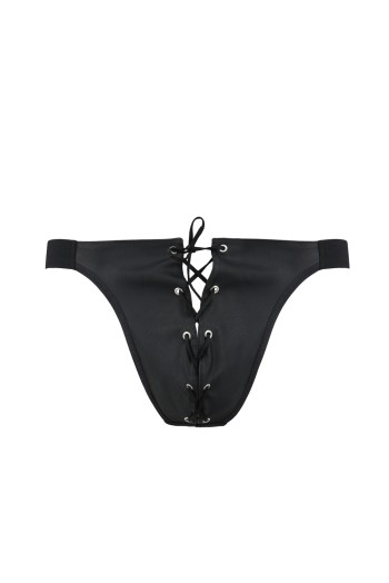 schwarzer Kunstleder Jockstrap 044 - L/XL