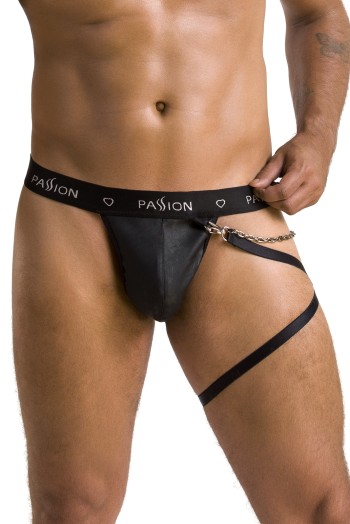 black Men Sting with leg harness 058 - L/XL