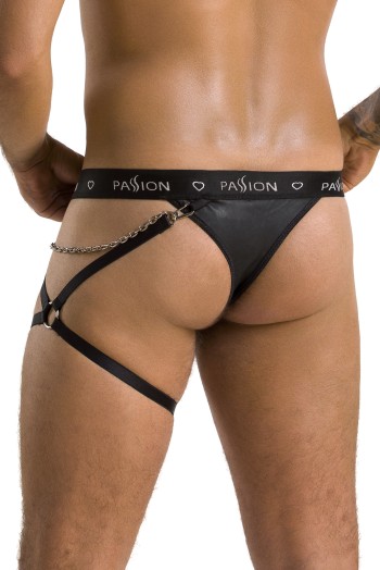 black Men Sting with leg harness 058 - L/XL