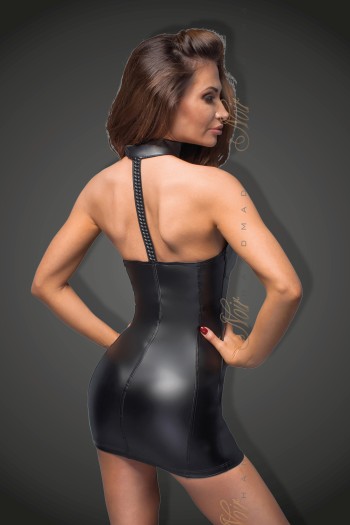 black Powerwetlook minidress F172 - S