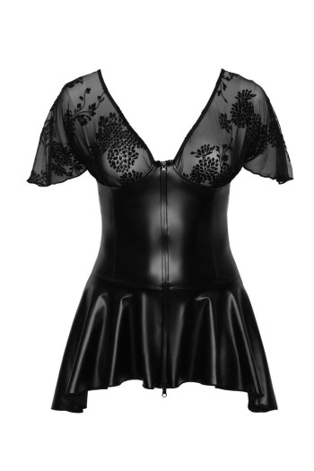 schwarzes Minikleid F267 - 4XL