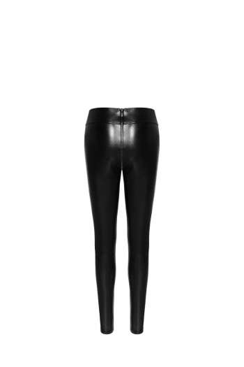 F274 Snake Wetlook Leggings mit Reißverschluss - S