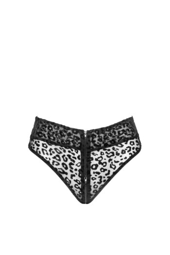 F290 Panty aus Leopardenflock - L