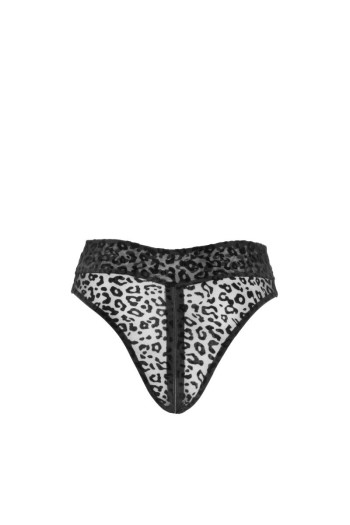 F290 Panty aus Leopardenflock - L