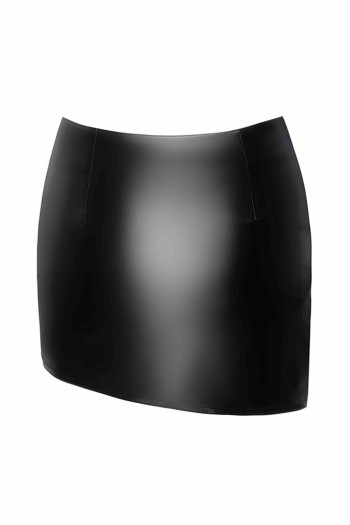 F305 Legacy wetlook mini skirt - 3XL