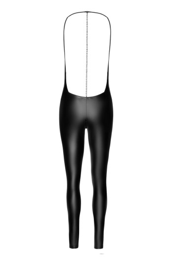 F306 Wetlook Catsuit ouvert - S