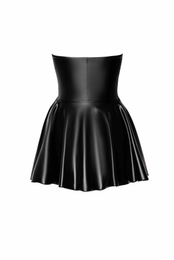 F308 Wetlook Minikleid - L