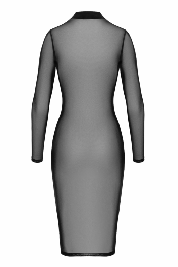 F347 halblanges Kleid aus feinem Netz - 2XL