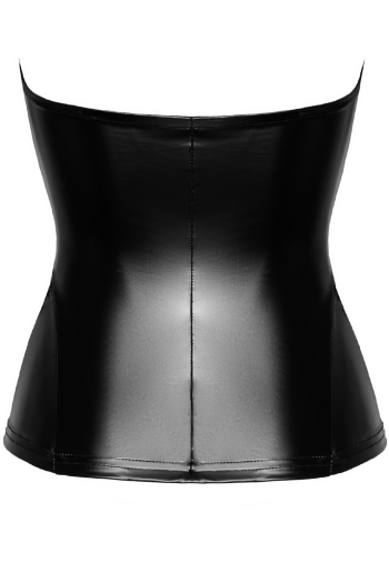 F334 Wetlook Corsagen-Top - 5XL