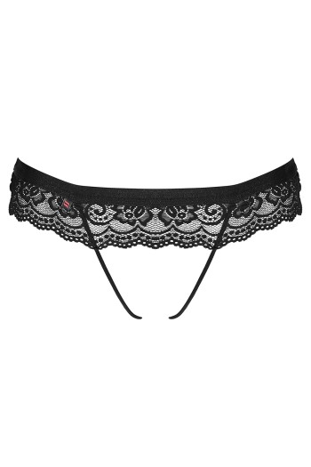 854-PAC-1 Thong ouvert black - S/M