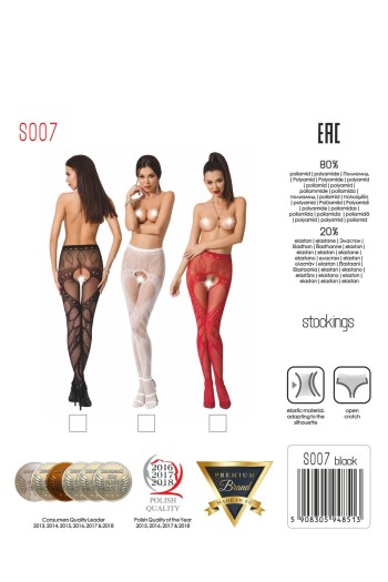 open tights S007 red by Passion Erotic Line