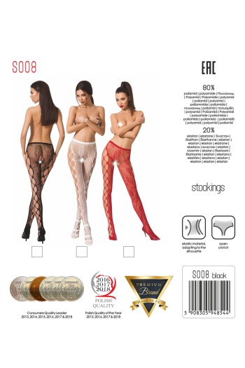 ouvert Strumpfhose S008 rot von Passion Erotic Line